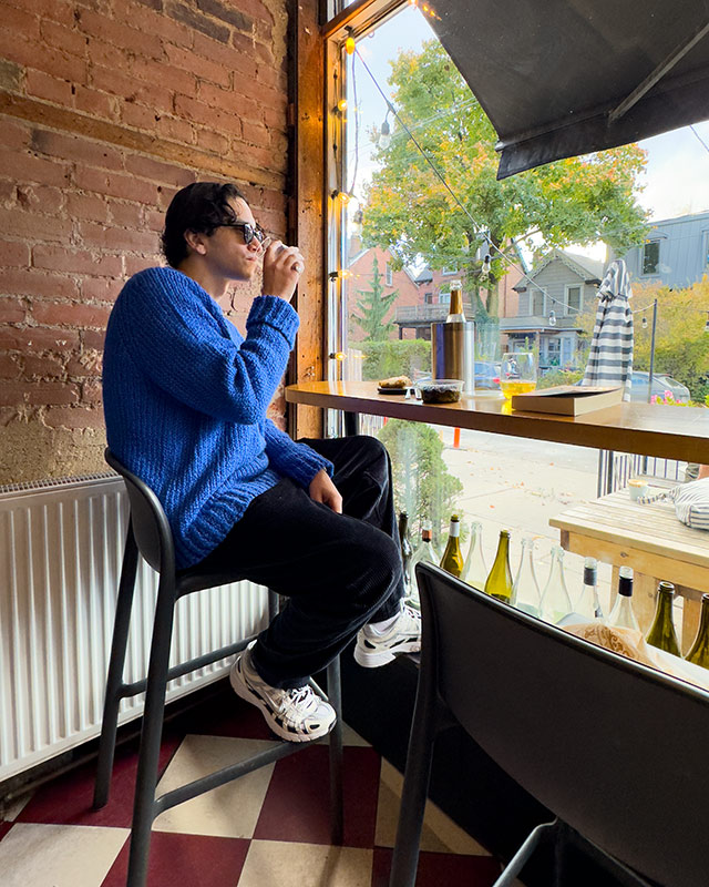 Ric at I Deal Coffee in Roncesvalles